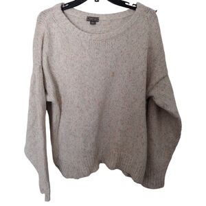 J Crew Point Sur cream multicolor thread sweater size medium